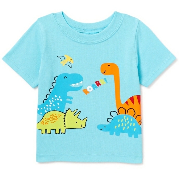 Baby boy Dinosaur sleeve tee - Picture 1 of 6